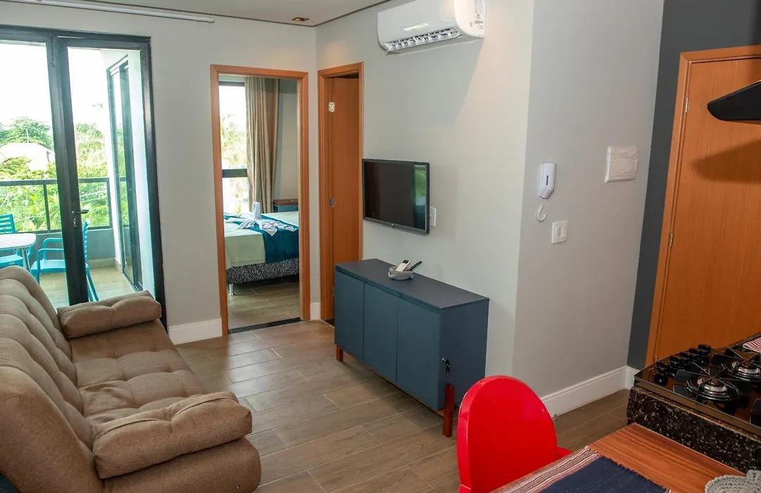 Apto a 150m da praia, Rooftop com piscina&sauna em Porto de Galinhas-1